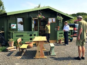 Mens Shed outside with table