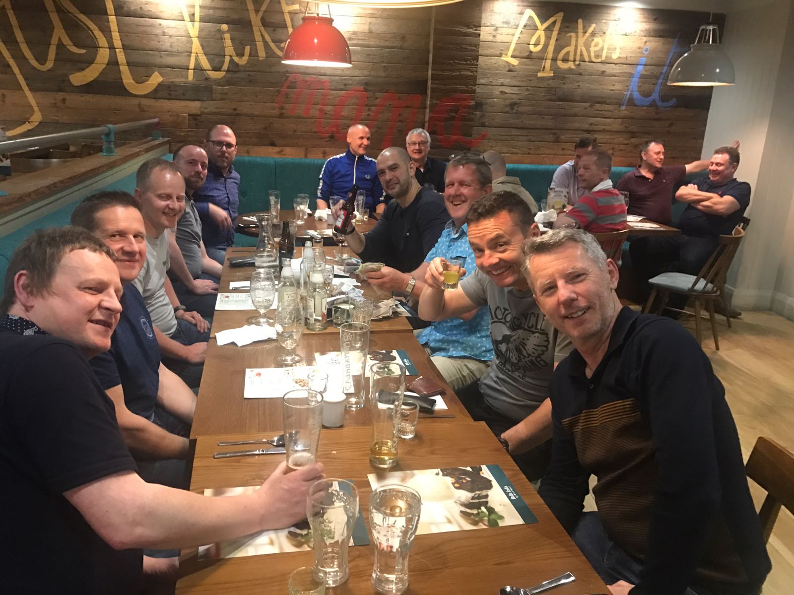 Vets jersey 2018 evening meal Vets Jersey Tour team 6
